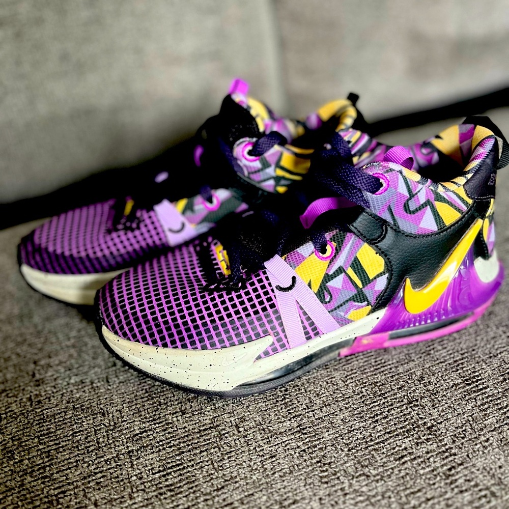 Nike LeBron Witness Purple Graffiti Shoes